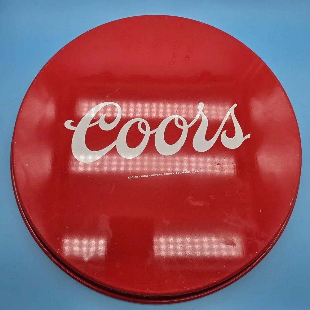 Vintage Coors Serving Tray Red 12
